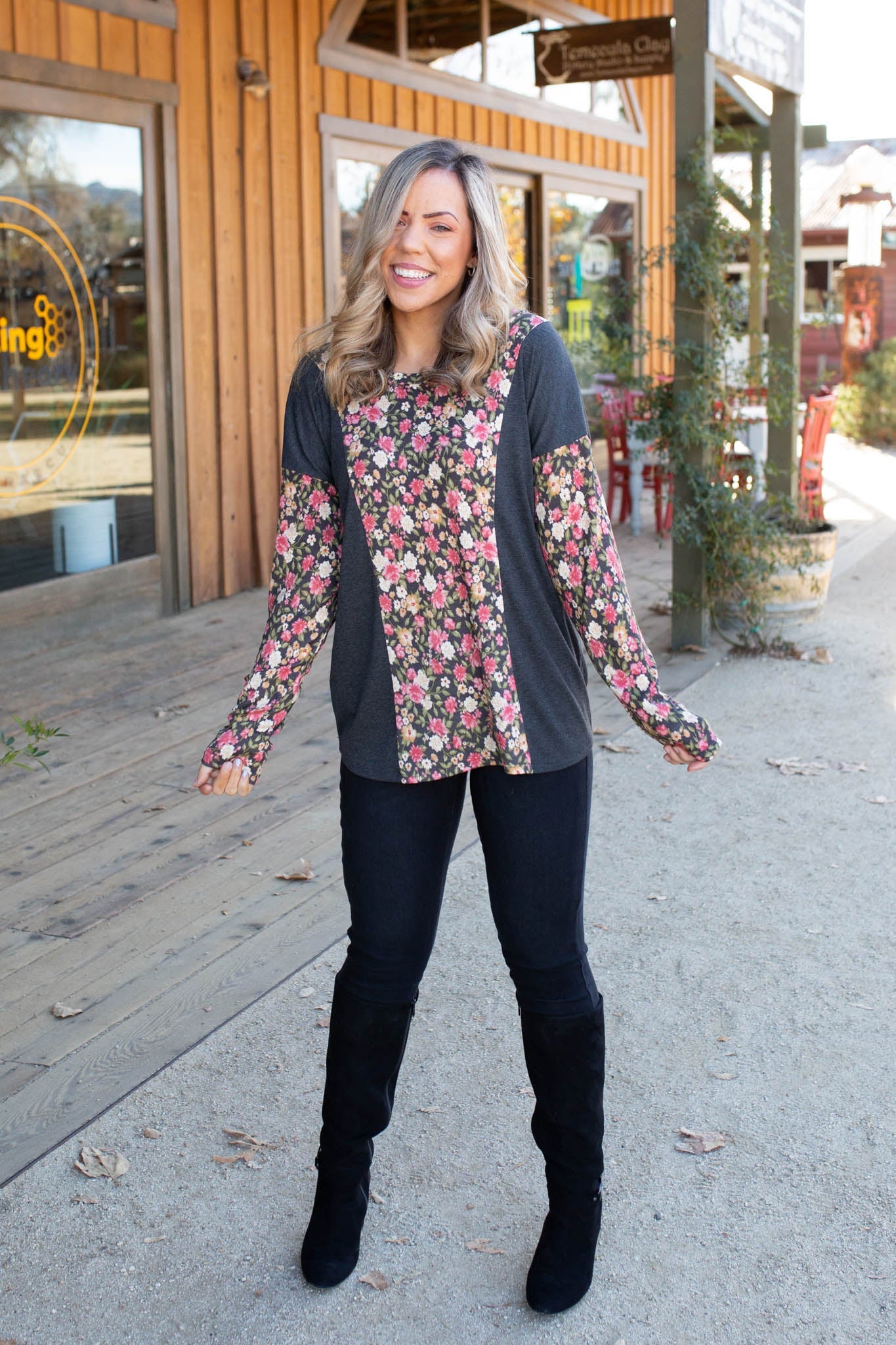 Flower Gazing Long Sleeve Top