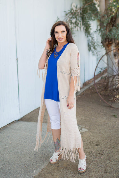 On the Fringe Duster Cardigan