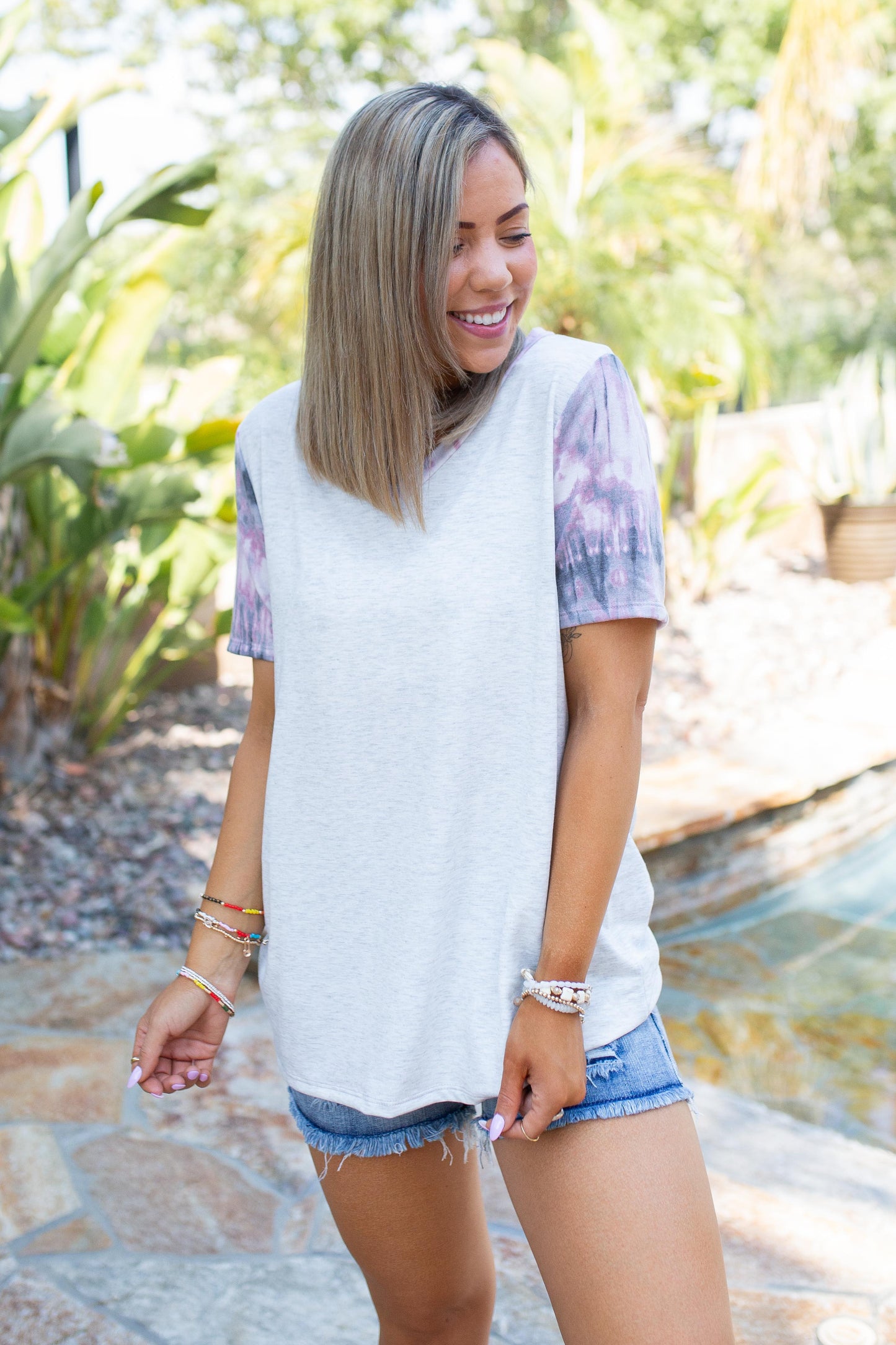 Crystal Geode Short Sleeve Top