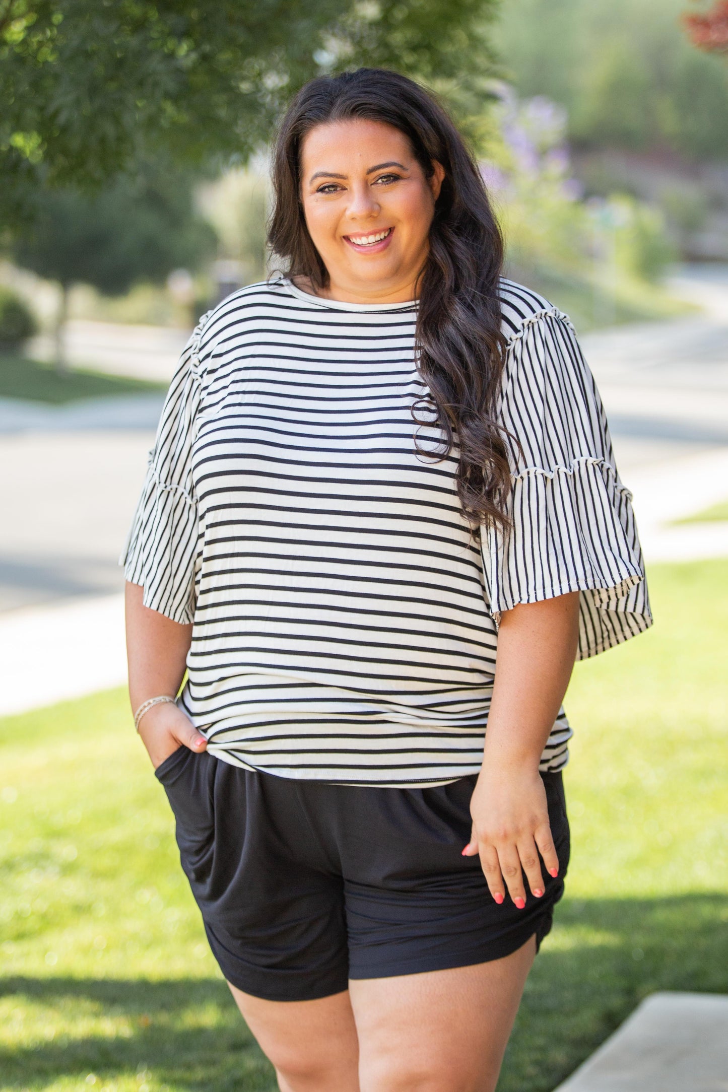 Fly Away With Me Ruffle Sleeve Top