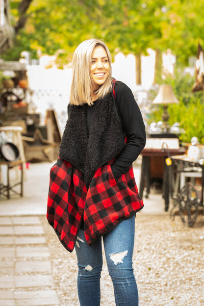 Plaid Forever Fleece Vest