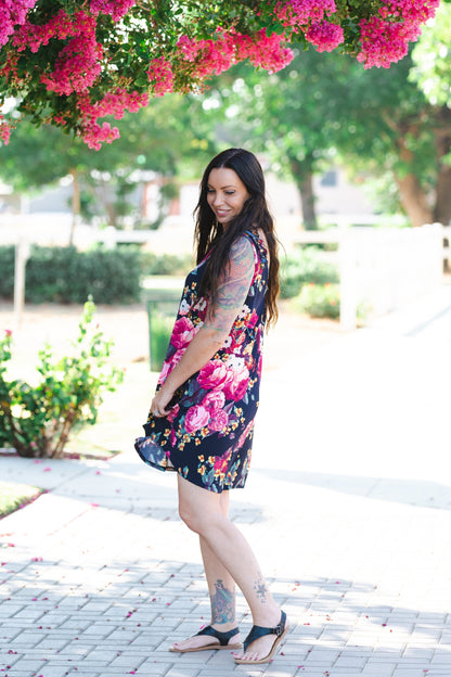 Pretty As a Flower Swing Dress