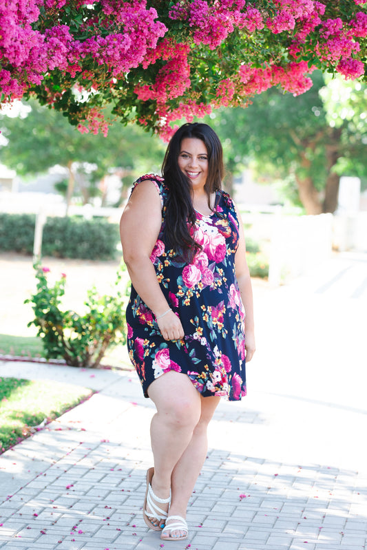 Pretty As a Flower Swing Dress