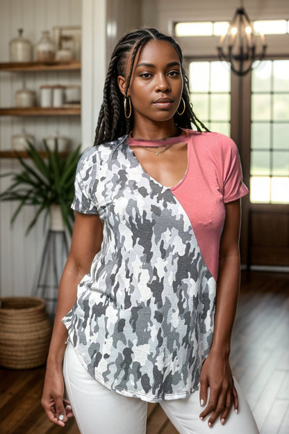 Goddess in Camouflage Short Sleeve