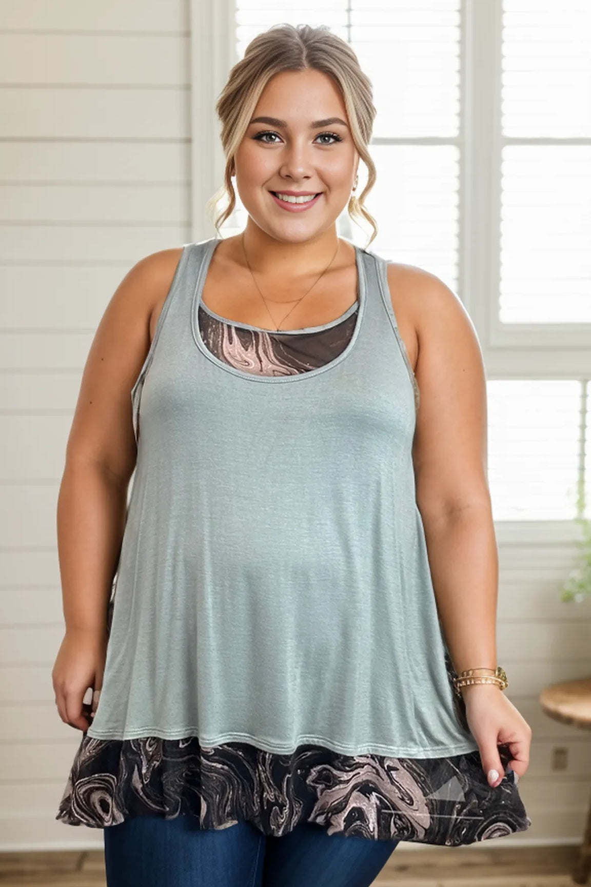 Mint Chocolate Chip Swirl - Tunic