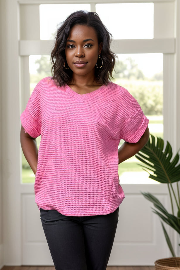 Strawberry Kissed Knit Dolman