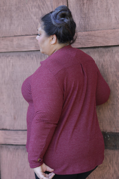 Burgundy Thumbhole Gabby