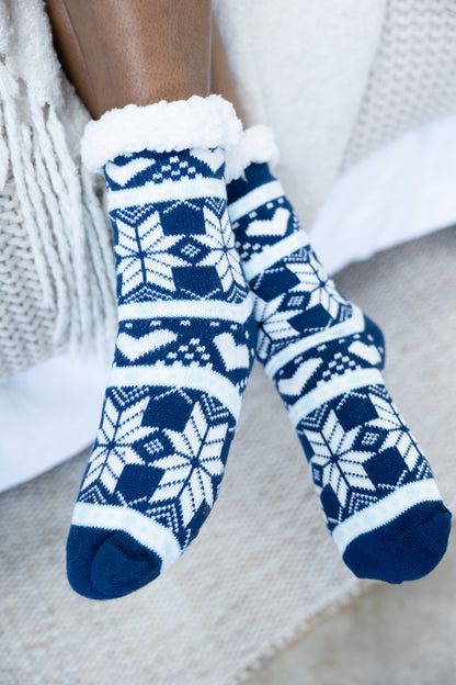 Snowflake Fleece Lined Socks